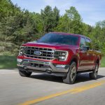 All-new F-150 Lariat in Rapid Red Metallic Tinted Clearcoat.