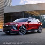 Exterior image of the Radiant Red Metallic Chevrolet Blazer EV SS.