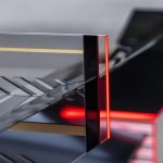 Close up of integrated spoiler brake light
