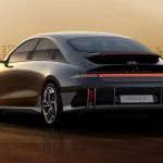 Hyundai-Ioniq-6-rear-three-quarter-at-an-airport-detail