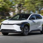 2023-Toyota-bZ4X-XLE-action-front-three-quarter